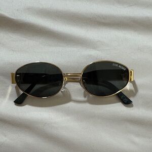 Steve Madden Oval Gold Frame Sunglasses